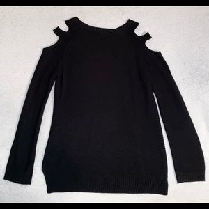 Tobi black cut out shoulder sweater in a size M
